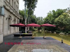 遮阳伞出租欧式红白单边伞